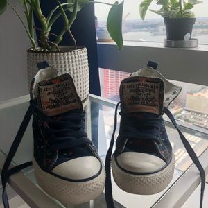 Levi’s denim canvas high top sneakers